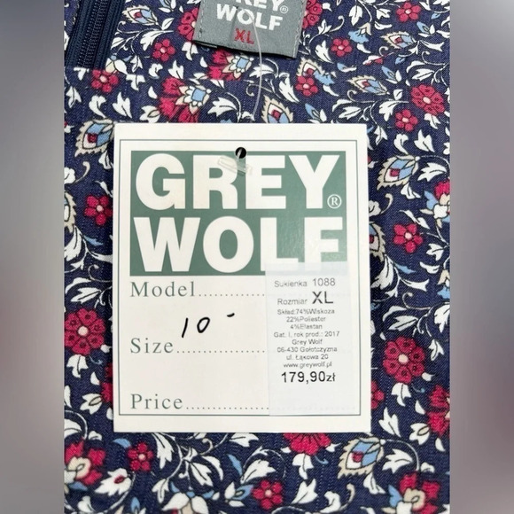 GREY WOLF Women’s Short Sleeve Fit & Flare European Polish Brand‎ Navy Floral 10 - Picture 7 of 13